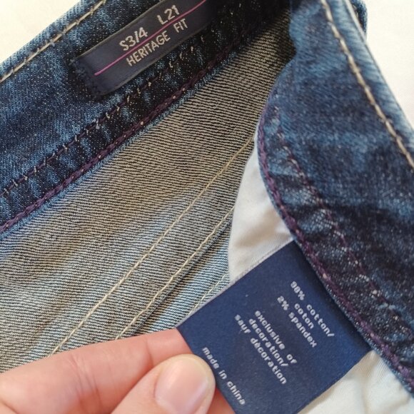 Vigoss Jeans Cropped Capri New York Heritage Fit Stretch Lowrise Size 4 Size 3 - Picture 10 of 13